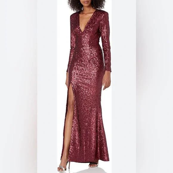 white christmas dresses Sloane Sequin Dress – Dress the Population main image 0